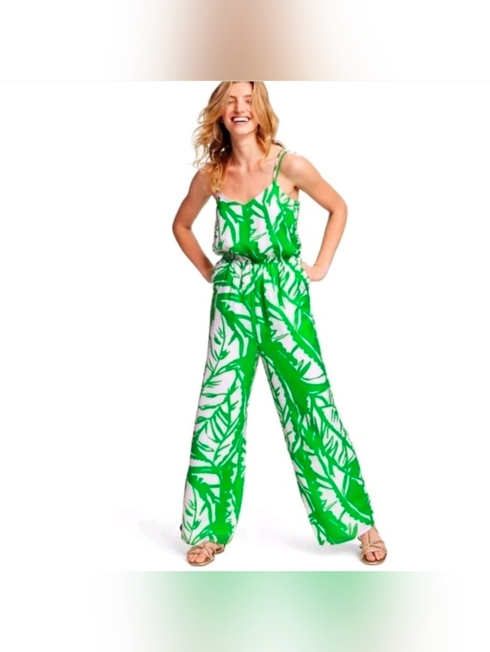 Women's Boom Boom Sleeveless V-Neck Jumpsuit Lilly Pulitzer Target L